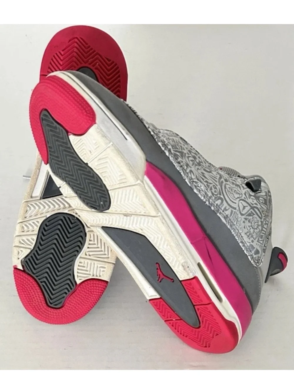Air Jordan | Girls Dub Zero GG Wolf Grey Hyper Pink Youth Size 5.5Y Basketball
